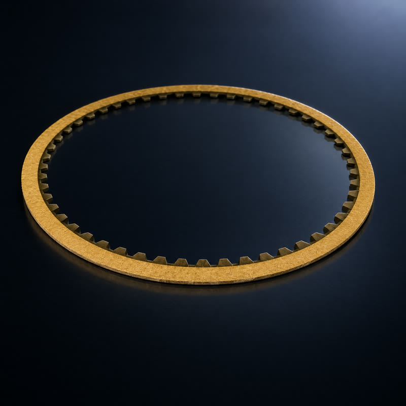 A JAC automatic transmission clutch plate with friction lining and inner teeth